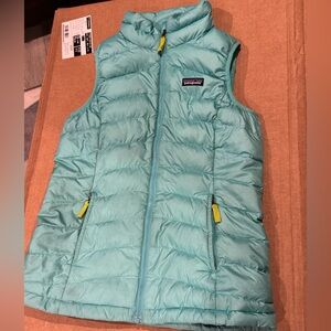 Patagonia Aqua Puffer Down sweater Vest YOUTH XL-